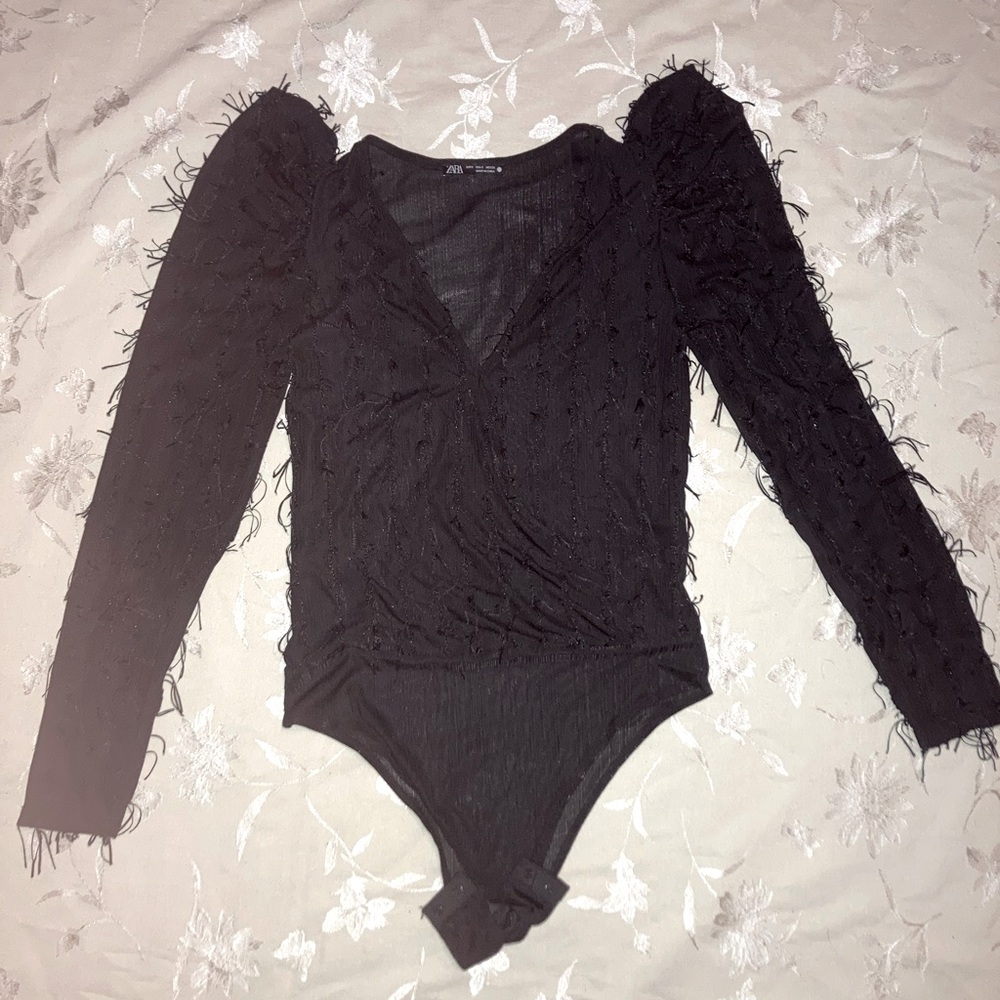 Zara , Small (appears fits like a medium) One piece black body suit